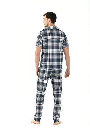 YENİ İNCİ ÖNDEN DÜĞMELİ 3'LÜ ERKEK PİJAMA TAKIM EPJ807
