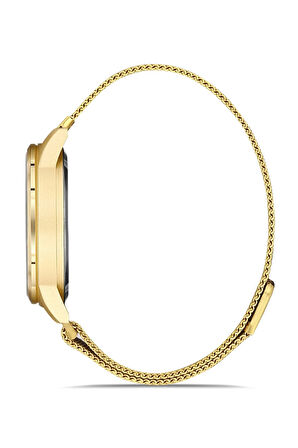 Unisex Dokunmatik Kol Saati Hasır Kordon Touch Altın