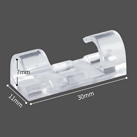 Kablo Sabitleyici Klipsler 20 Adet Kablo Düzenleyici Duvar Fayans Cam Kablo Tutucu Yapışkanlı Klips