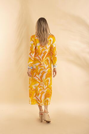 Uzun Gömlek Yaprak Turuncu Bnts-23010