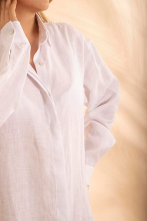 Keten Tunik Beyaz Bnts-23011
