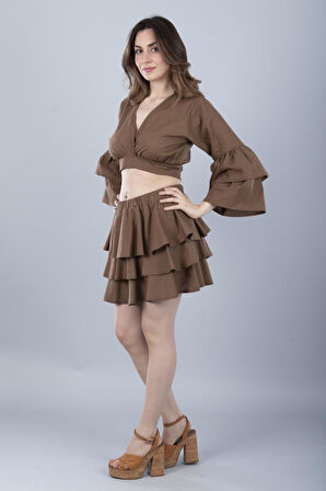 Pamuklu Etek Kahverengi
