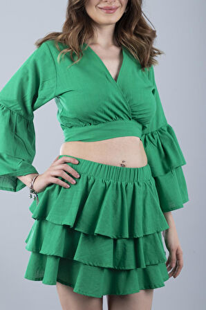 Pamuklu Etek Koyu Yeşil