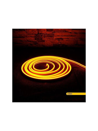 Noas Neon Amber Işık Hortum Led 12V ( 10 Metre ) Dış Mekan