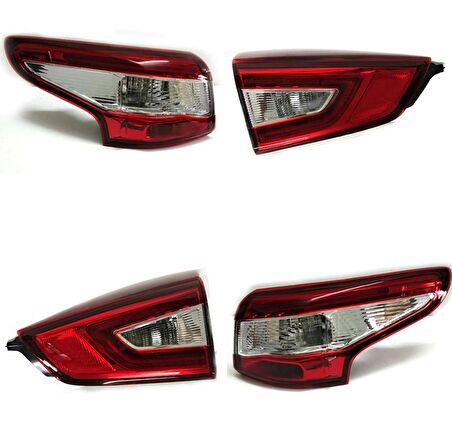 Enva Nissan Qashqai Stop Lambası Takım Sağ+Sol İç Dış Komple 2014--2017