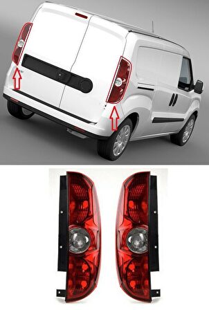 Enva Opel Combo Stop Lambası Sag+Sol 2012--2013 Duysuz Yana Açılan Kapı