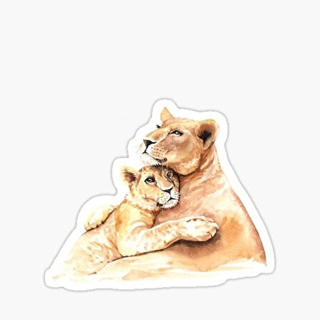 Aslan Ailesi Araba Oto Sticker Yapıştırma Etiket 17CM F5