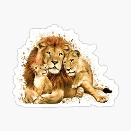 Aslan Ailesi Araba Oto Sticker Yapıştırma Etiket 17CM F7
