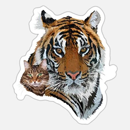 Kaplan Aile Araba Oto Sticker Yapıştırma Etiket 17CM hg1