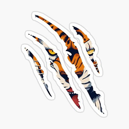 Pençe Kaplan Araba Oto Sticker Yapıştırma Etiket 17CM tw2