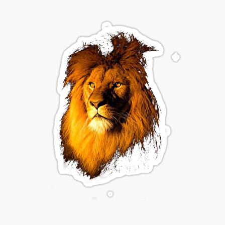 Renkli Aslan Araba Oto Sticker Yapıştırma Etiket 17CM R2