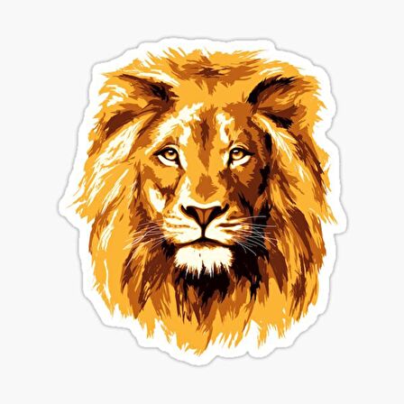 Renkli Aslan Araba Oto Sticker Yapıştırma Etiket 17CM R3