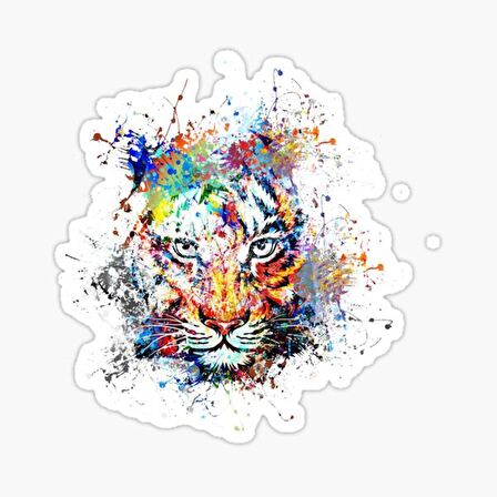 Renkli KAPLAN Araba Oto Sticker Yapıştırma Etiket 17CM D1