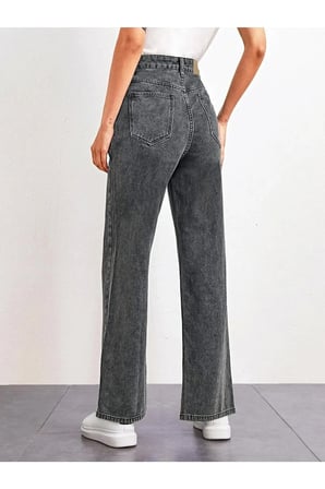 Salaş Füme Pantolon Jeans Likralı Esnek Kot