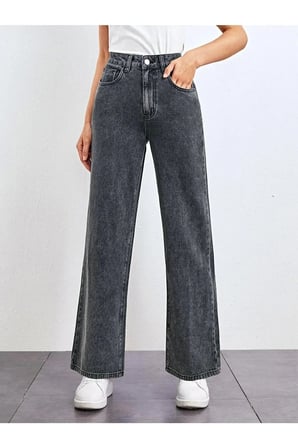 Salaş Füme Pantolon Jeans Likralı Esnek Kot