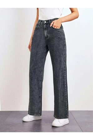 Salaş Füme Pantolon Jeans Likralı Esnek Kot