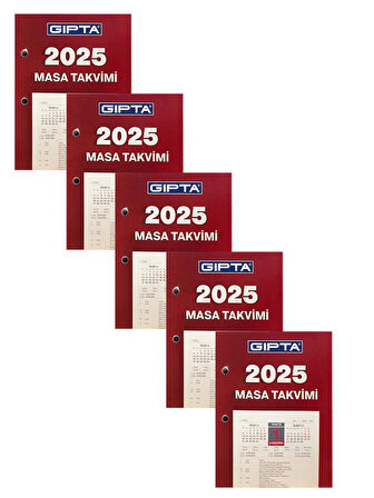 Gıpta 2025 Blok Masa Takvimi 10x13 cm 5 Adet