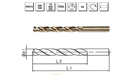 Makina Takım HSSE DIN 338 RN Altın Seri Matkap Ucu 3.2 mm