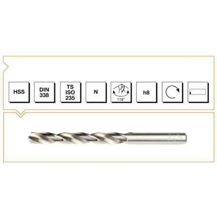 Makine Takım Hss Dın 338 Silindirik Saplı Kısa Taşlanmış Matkap Ucu 13.7Mm-Mte B00007001370