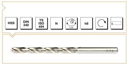 HSS Din 340 RN Uzun Matkap Ucu 12 mm-MTE B00007201200