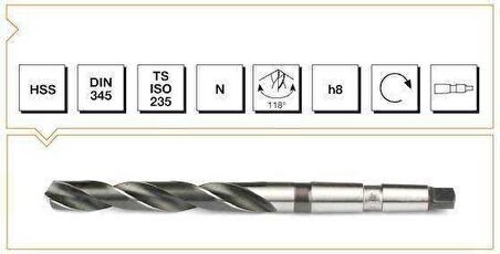 Makine Takım B00007401600 Hss Dın 345 Mors Konik Saplı Matkap Ucu 16 Mm, 1 Adet