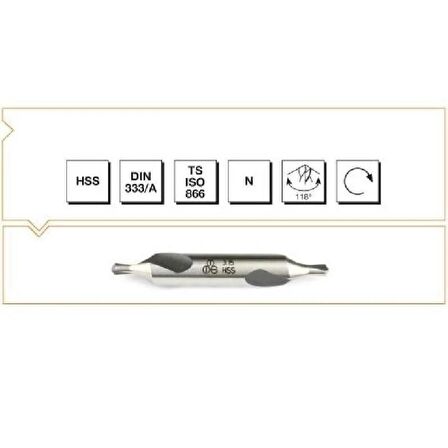 Makina Takım HSS DIN 333/A R Punta Matkabı 3.15 mm