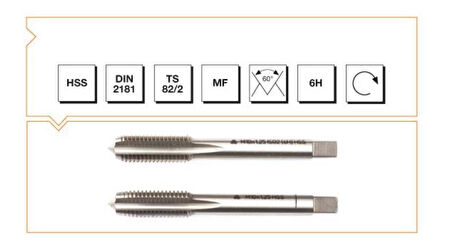 Makine Takım Hss Dın2181 2'Li El Kılavuzu M 14 X1 (6H)-Mte B00102031405