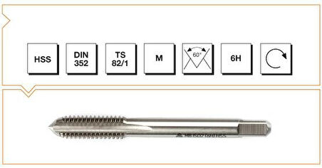 Makina Takım HSS DIN 352 Son Kılavuz 20 M 22 (6H) - MTE B00104042200
