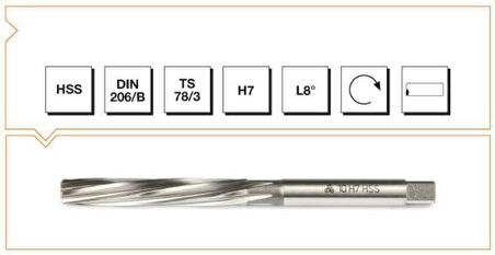 Makine Takım B00301010200 Hss Dın 206 L-Rn El Raybası 2 Mm H7