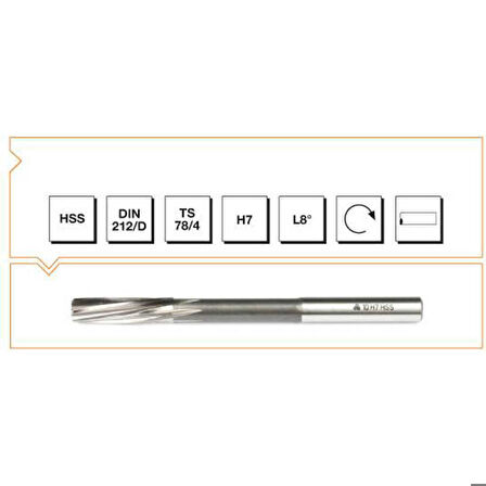 Makine Takım Hss Dın 212 Silindirik Saplı Makine Raybası 16 Mm-Mte B00303011600