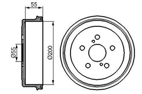 Toyota Arka Fren Kampanası Caldına Carına Corona 2.0 St 191 92-97 (200x5) - Bosch 0986477139