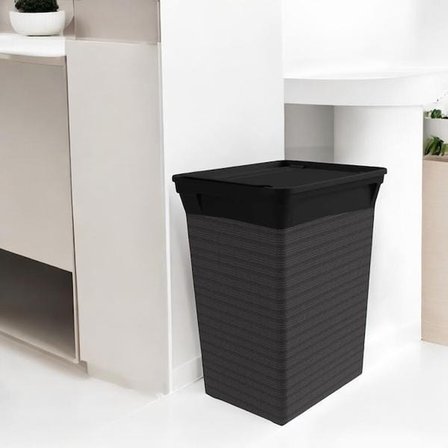Qutu Kapaklı Çöp Kovası - Antrasit - 20 lt