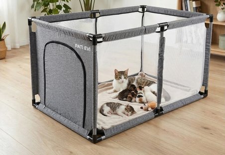 Missidea Brave Pause Köpek ve Kedi Doğum Evi – Oyun ve Dinlenme Alanı 70x110 cm