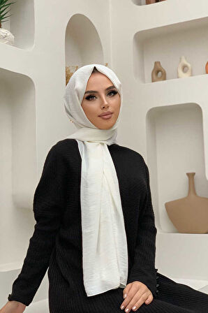 2051 Pamuk Caz Şal Ekru