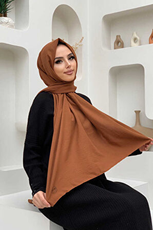 2051 Pamuk Caz Şal Kahverengi