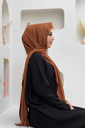 2051 Pamuk Caz Şal Kahverengi