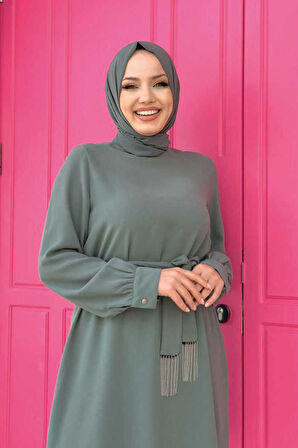 Püskül Detaylı Tunikli Pantolon İkili Takım 8424 Mint