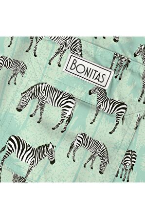 Bonitas Erkek Şort Zebra-Mint 22701