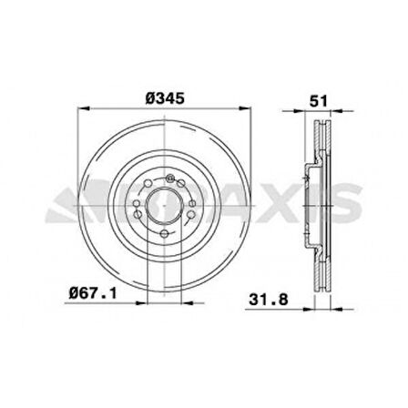 Mercedes Fren Diski On ML-Class W163 98>05 - Braxıs Ad0975