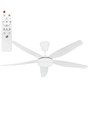 Helios Hs-9306 Rigel 85w 3 Kademeli Ledli Uzaktan Kumandalı Dekoratif 5 Pervaneli Tavan Vantilatörü Beyaz