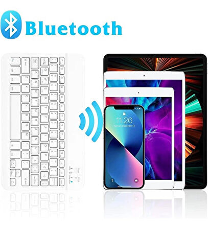 Ozaki Bluetooth Ios Ipad Android Windows Uyumlu Klavye Mouse Seti Ultra İnce Taşınabilir BEYAZ RENK