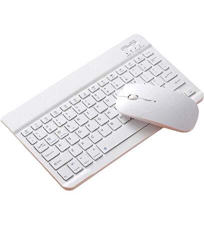 Ozaki Bluetooth Ios Ipad Android Windows Uyumlu Klavye Mouse Seti Ultra İnce Taşınabilir BEYAZ RENK