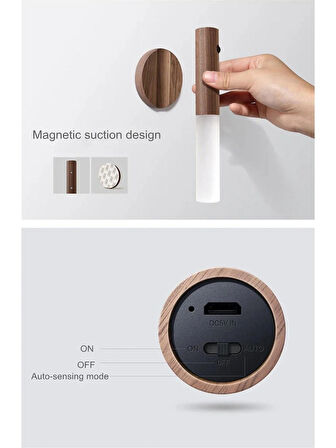 2 Adet Helios Hs-5890 Sensörlü Şarjlı Led Duvar Aplik Günışığı 3200k