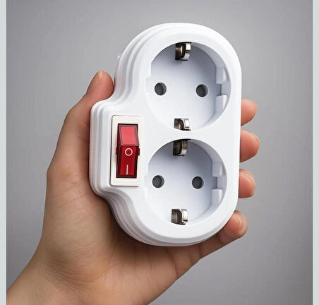 Mutlusan Topraklı Anahtarlı Fiş Priz Seti (BEYAZ )