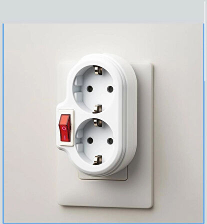 Mutlusan Topraklı Anahtarlı Fiş Priz Seti (BEYAZ )