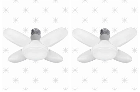 Cata CT-1151 30 Watt 4 Kollu Pervane LED Ampul 6500K Beyaz Işık E-27 Duy 2 ADET