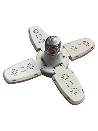 Cata CT-1151 30 Watt 4 Kollu Pervane LED Ampul 6500K Beyaz Işık E-27 Duy 2 ADET