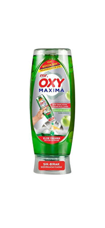 Mr. Oxy Maxima Elde Yıkama Bulaşık Deterjanı Elma Kokulu 650 ml * 4 ADET ( Oxy Çöp Torbası 80*110 HEDİYELİ )