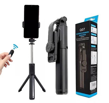  OZAKİ Selfie Stick Q07 Bluetooth Kumandalı Selfie Çubuğu, Tripod, Monopod