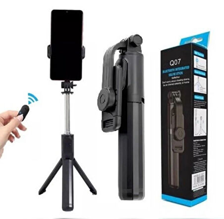  OZAKİ Selfie Stick Q07 Bluetooth Kumandalı Selfie Çubuğu, Tripod, Monopod